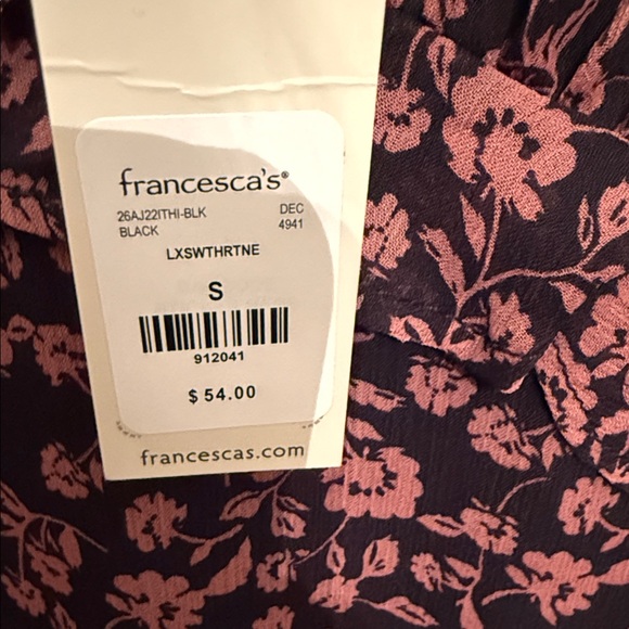 Francesca’s NWT Floral Off Shoulder Mini Dress Small Romantic Boho - Picture 3 of 10